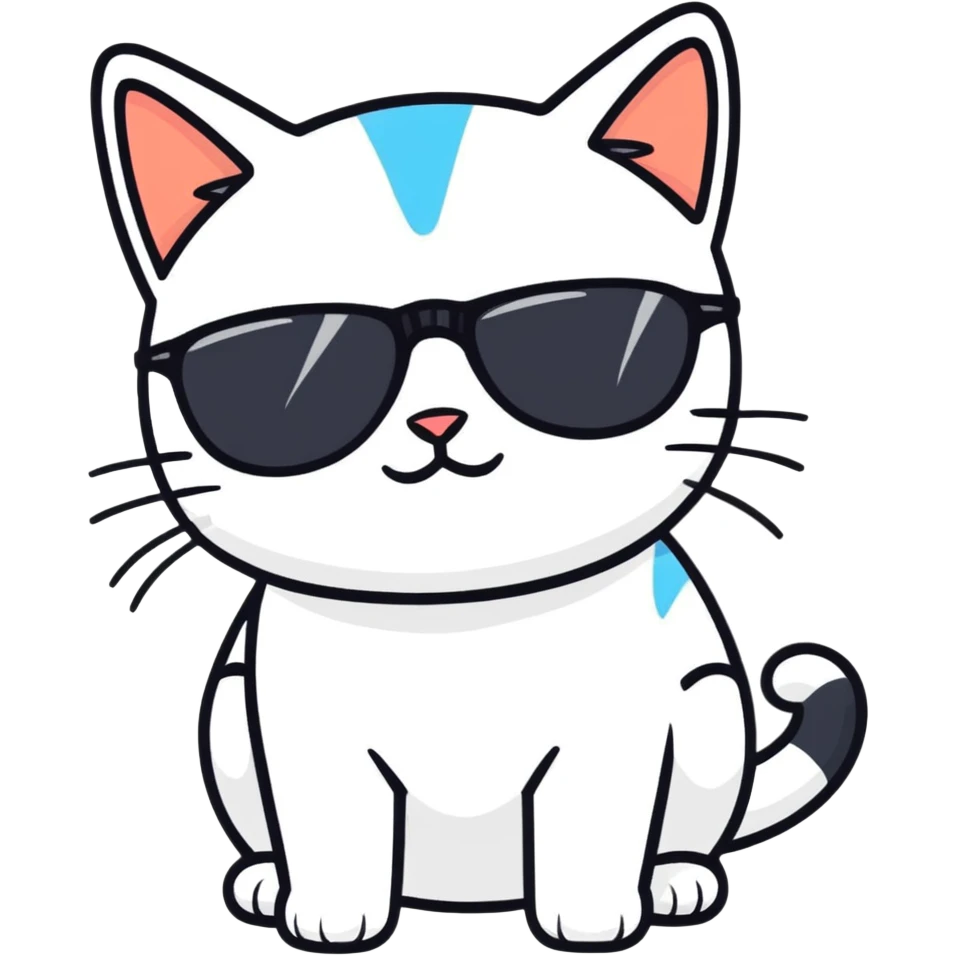 Cat with sunglasses emoji