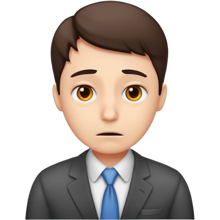 office worker in stress do not want to talk emoji