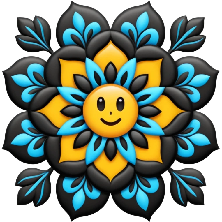 Black color kambi kolam emoji