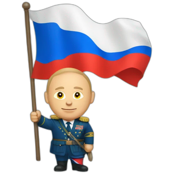 putin holding flag of kyrgysztan emoji