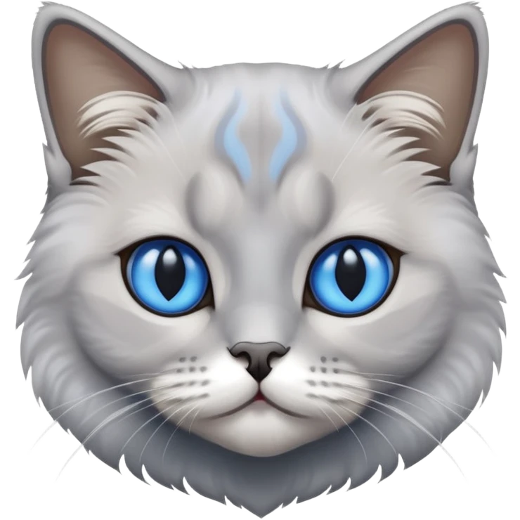 Brithis Blue point cat emoji