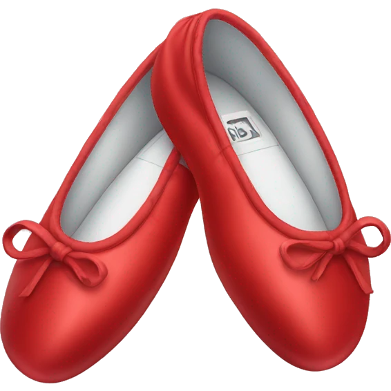 red ballet shoes emoji