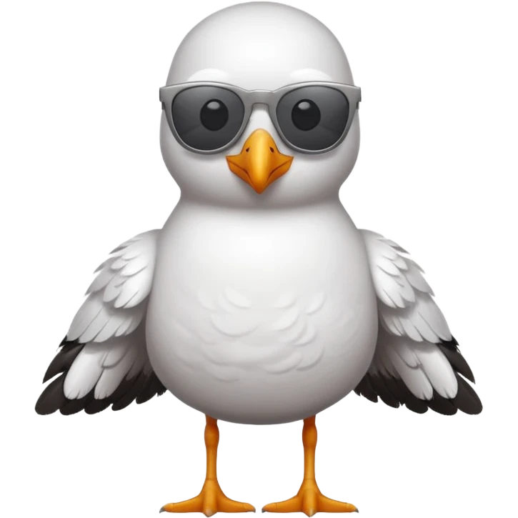 A cool seagull with sunglasses emoji