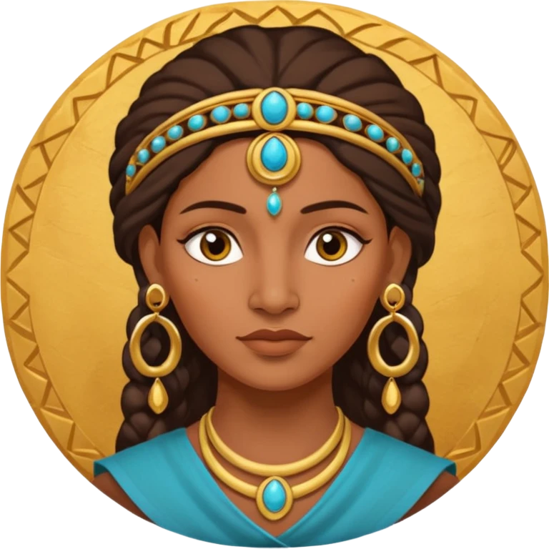 ancient Incadian woman with earrring emoji