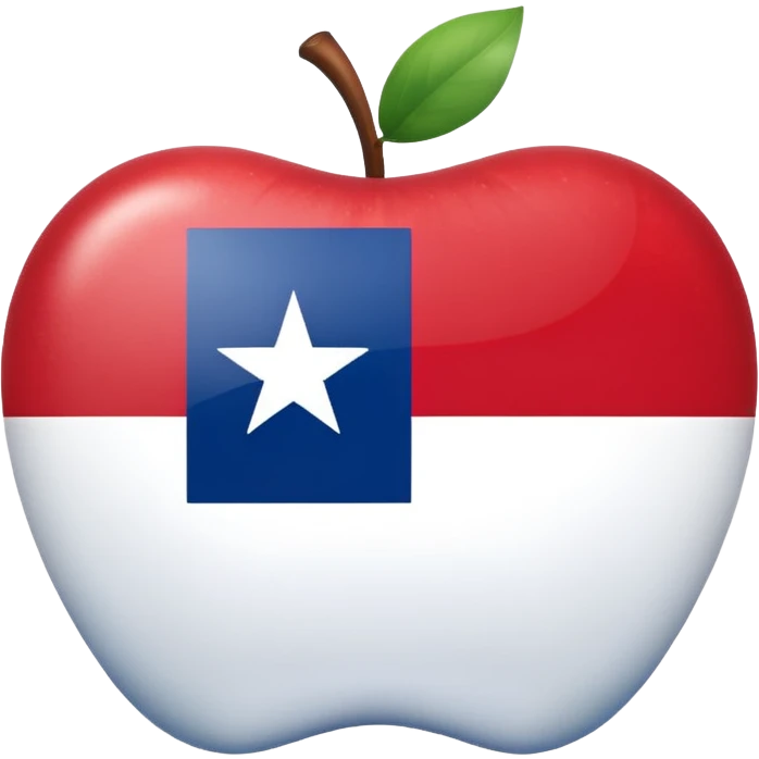 texas flag in the normal style of a apple emoji emoji