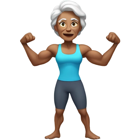 muscular grandma  emoji
