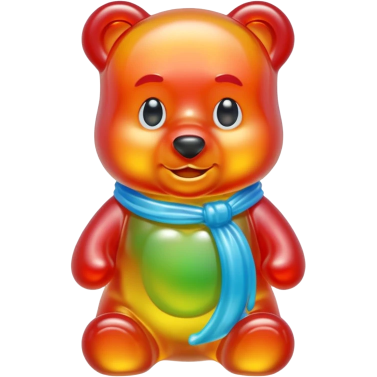 gummy bear with long hair, only head  emoji