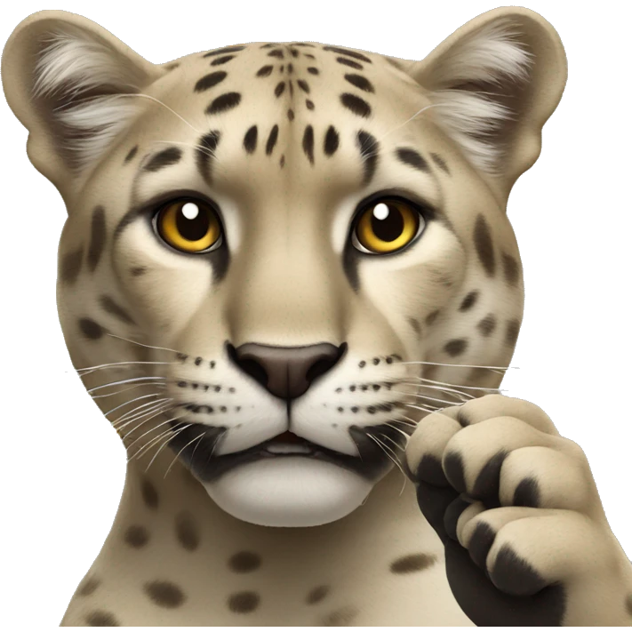 The panther waves its paw emoji