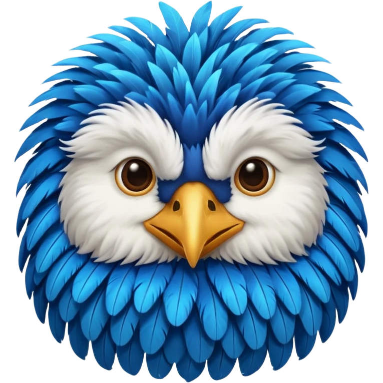 blue feathered bird emoji