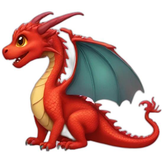 Dragon in love emoji