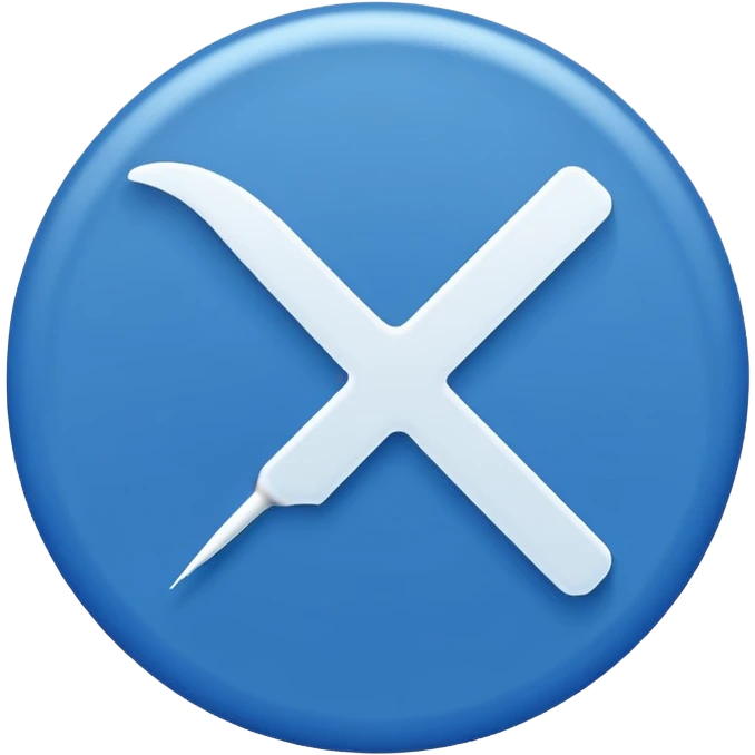 Generate an emoji A white tick in the blue circle.  emoji