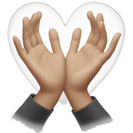 white hands showing heart emoji
