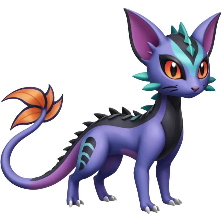 Meloetta-Purrloin-Salandit-Nargacuga-Pokémon-Fakémon-fusion-hybrid-creature emoji