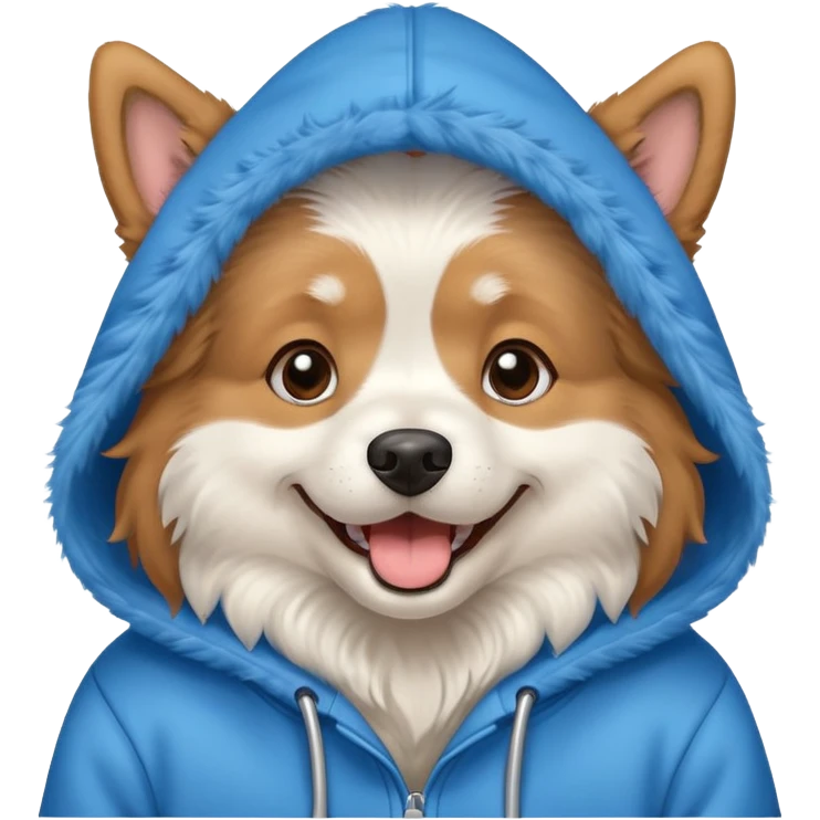 Dog wearing a hoodie  emoji