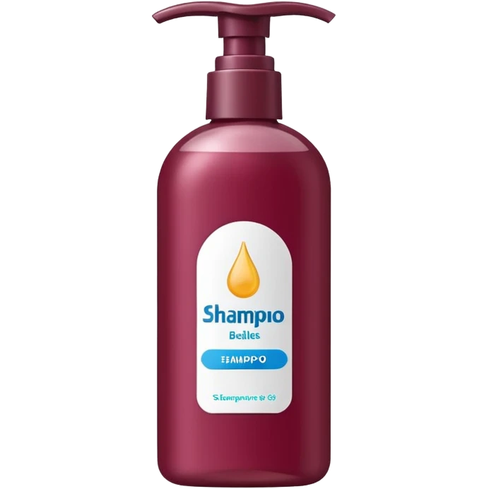 shampoo bottle in burgundy colour emoji