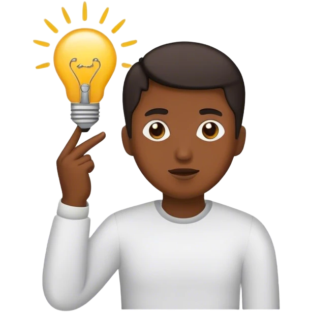 person having an idea emoji