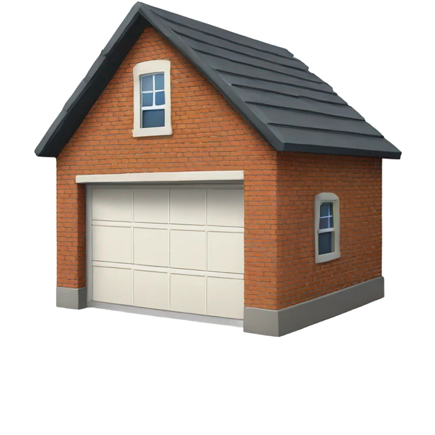 Brick home garage on side emoji