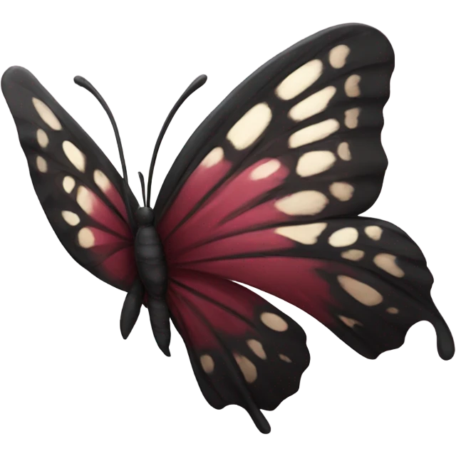black and maroon butterfly emoji