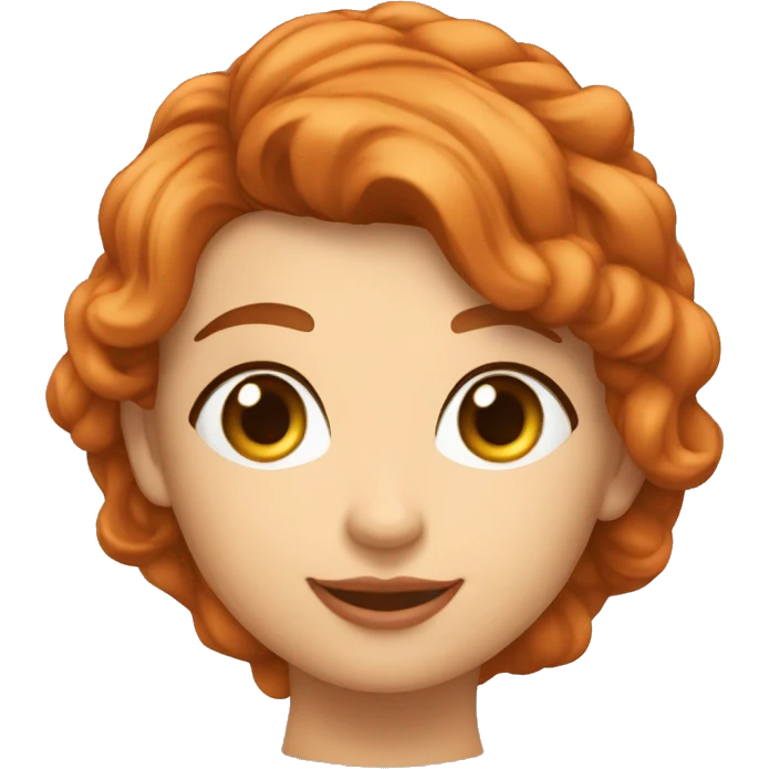 Uma menininha branca e ruiva com brincos de câmera fotográfica  emoji