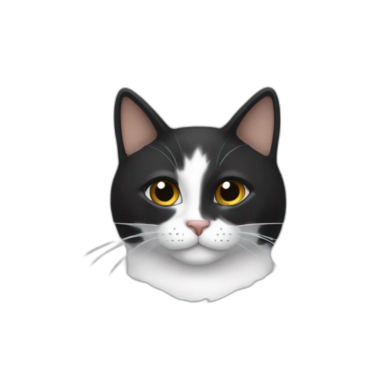 Gato negro y blanco  emoji