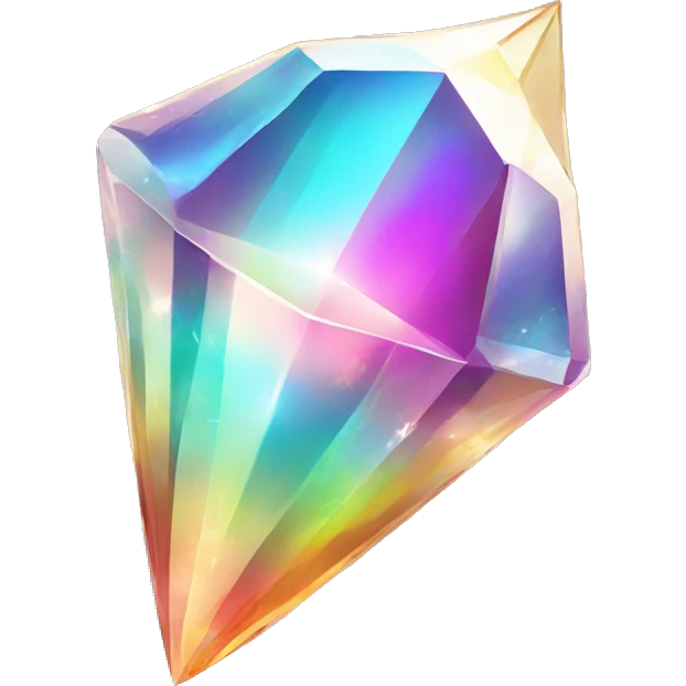 Shiny sparkly colorful crystal gem shard emoji