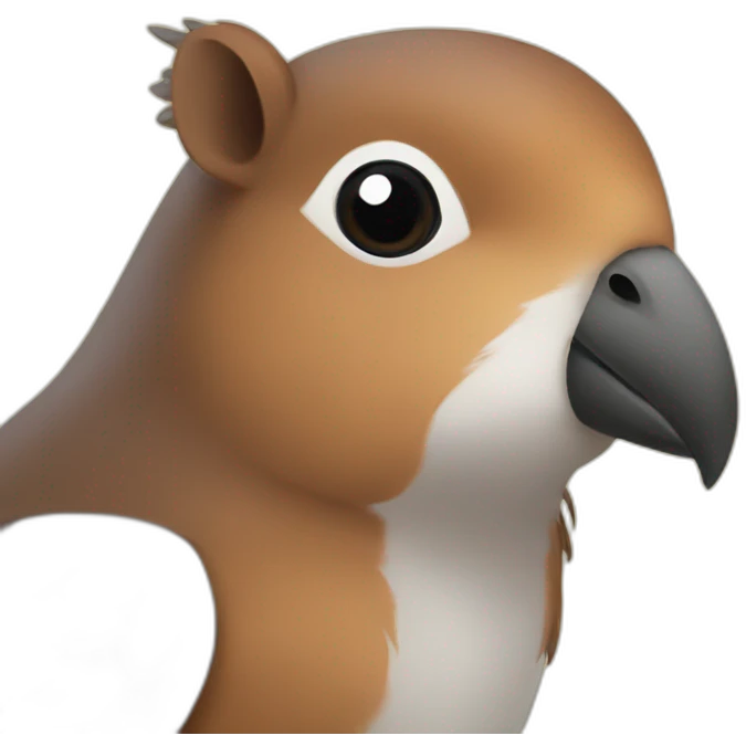 Bird with kat end capibara  emoji