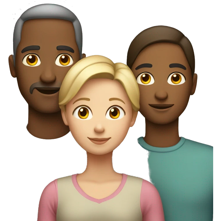 white family mother, father, a daughter and a son emoji