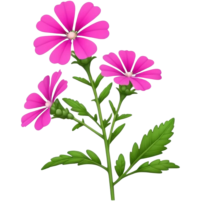 verbena flower, single stem emoji