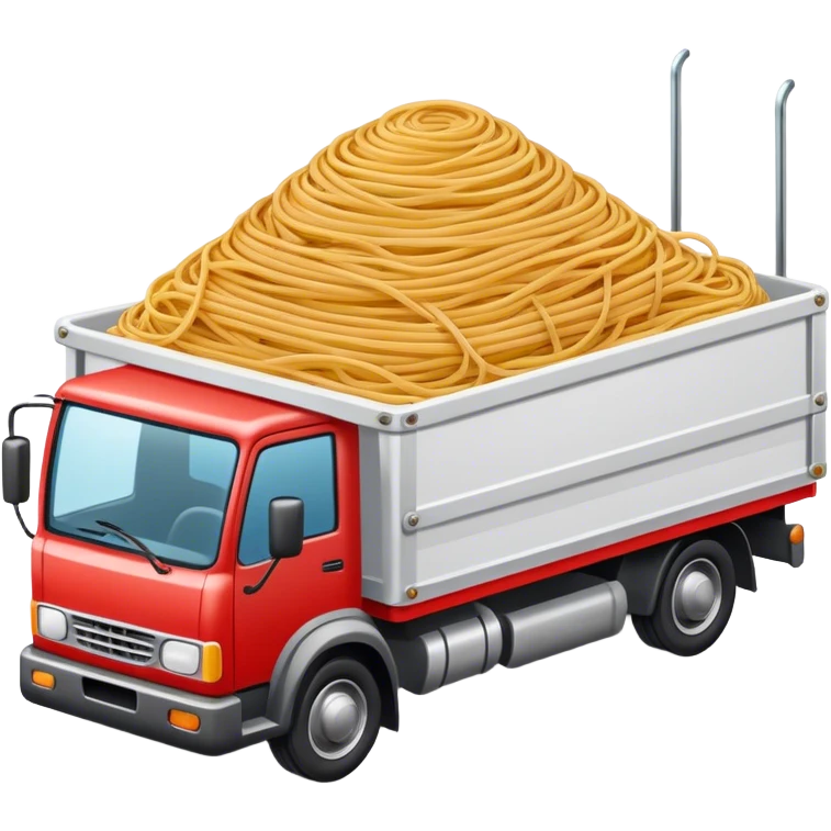 Spaghetti on truck  emoji