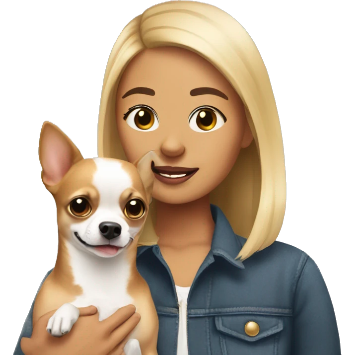 Me with my dog Chihuahua emoji