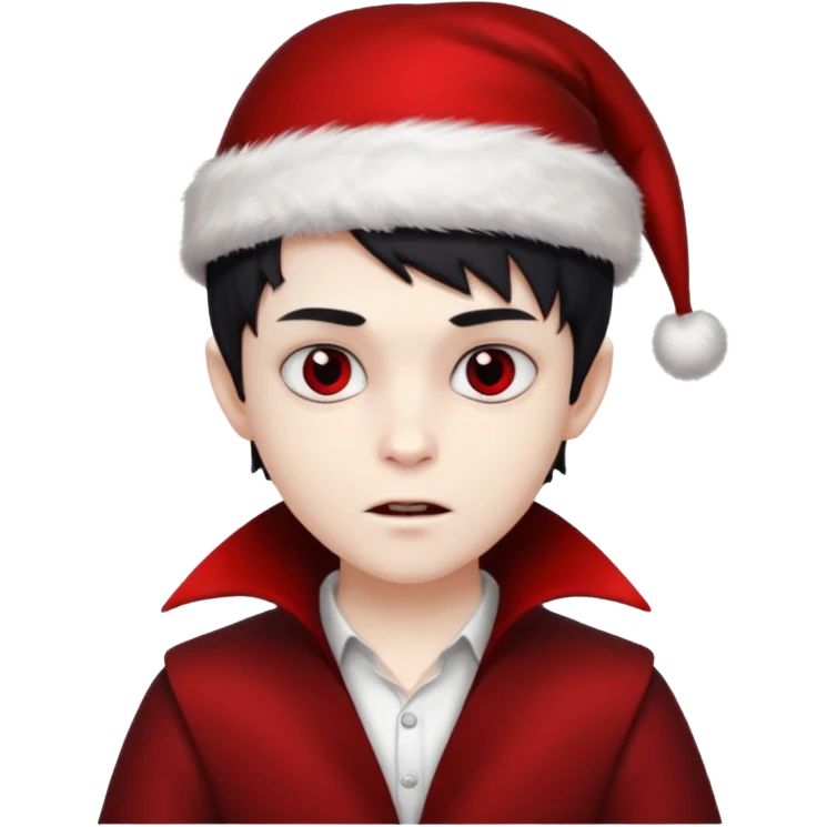 Vampire boy ,Christmas Hat emoji