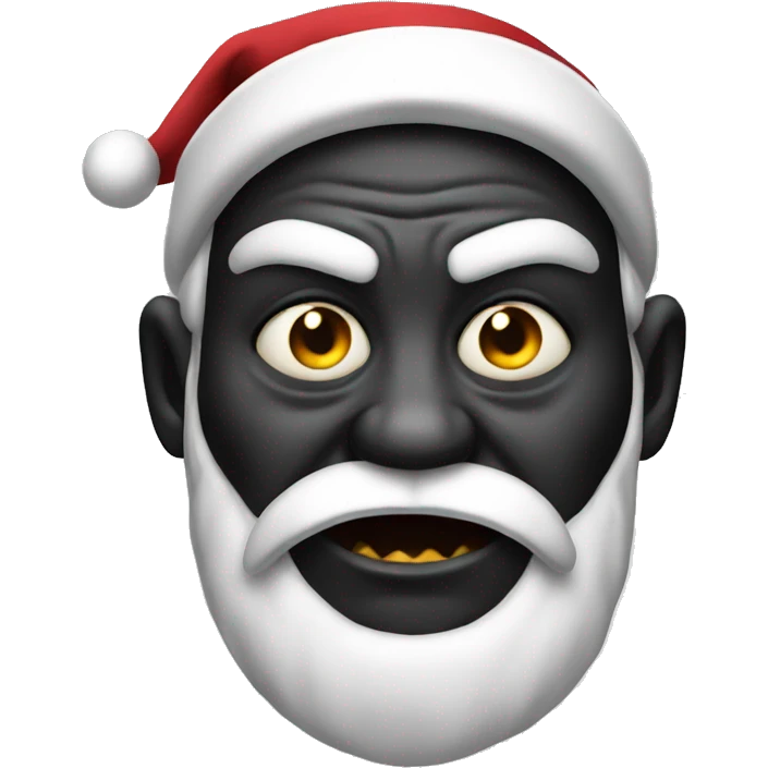 mean evil scary santa wearing black emoji