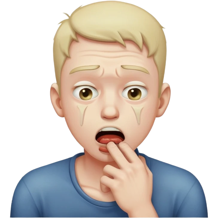 man choking himself  emoji