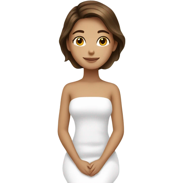 A girl with brown hair at the spa emoji