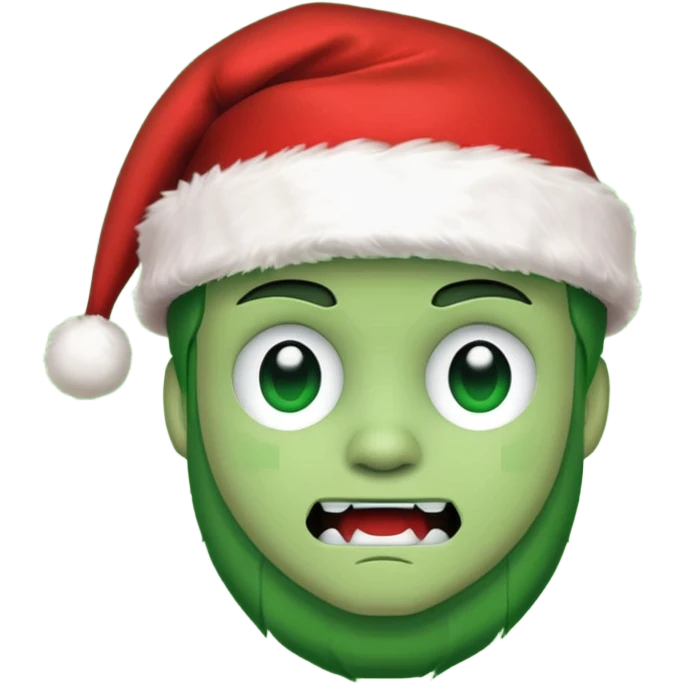 creeper with santa hat emoji