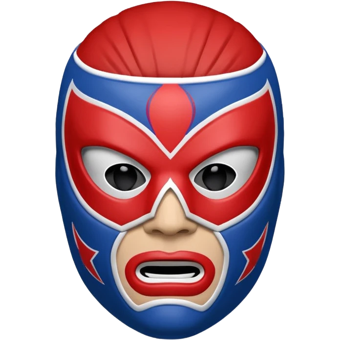 wrestler with a red and blue lucha libre mask emoji