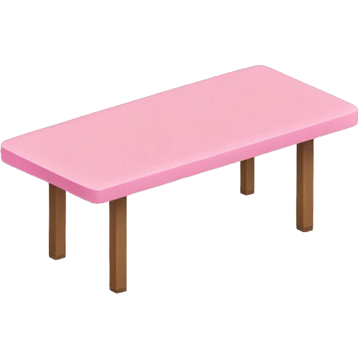 Pink long table  emoji