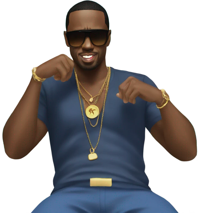 P diddy by a pool emoji