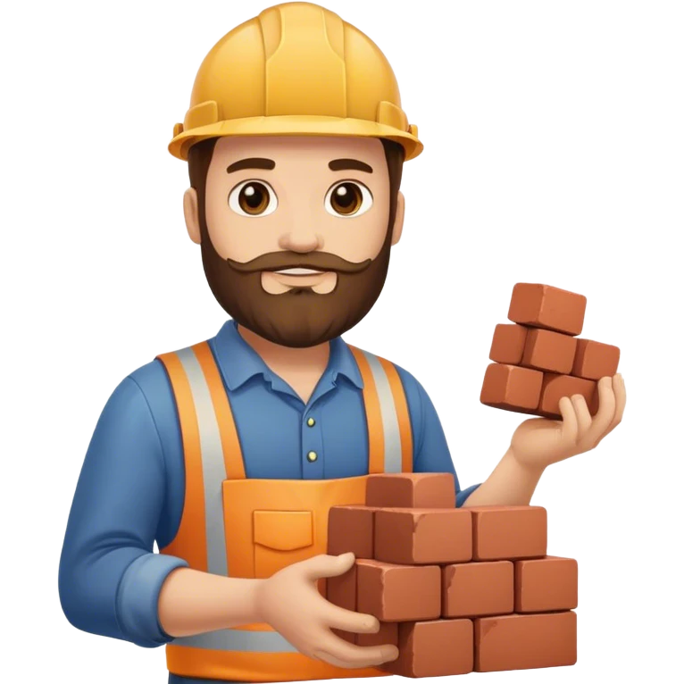 mason worker bricks emoji