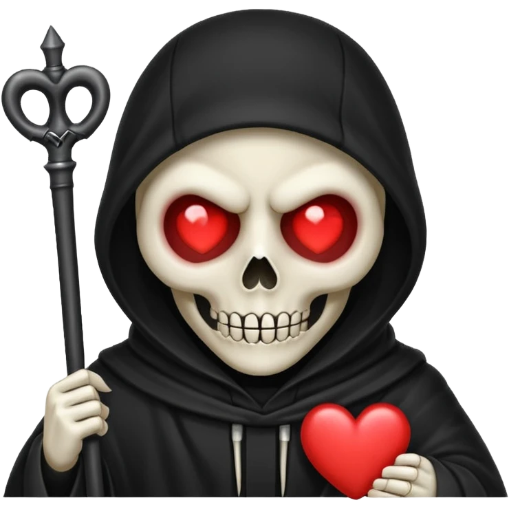 cute reaper with heart eyes face emoji