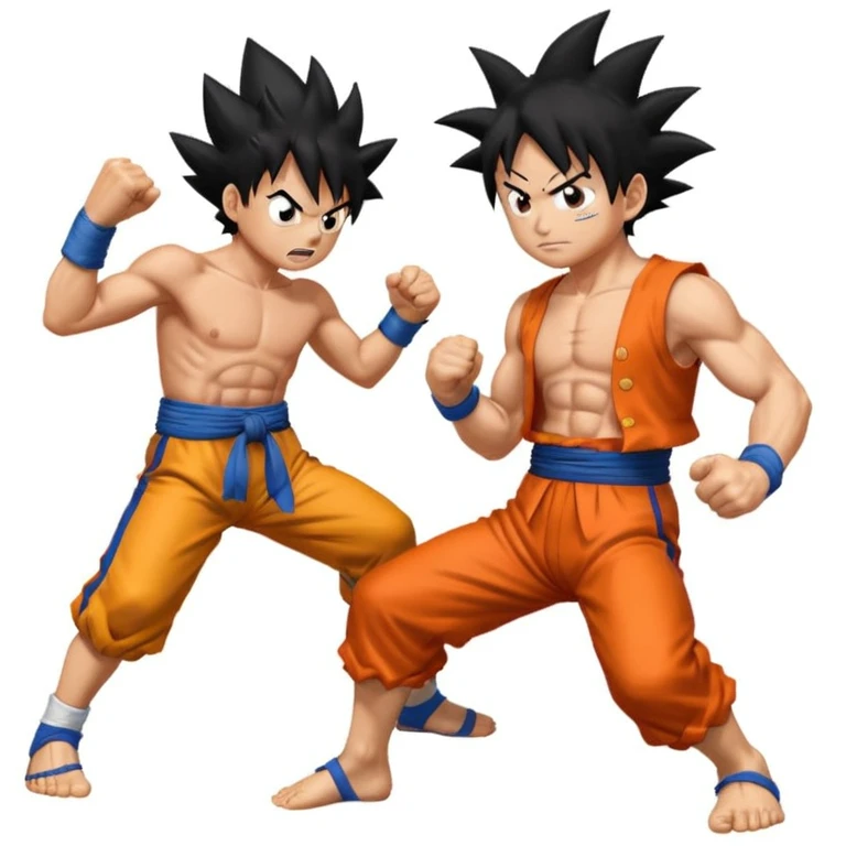 Luffy qui tape goku emoji