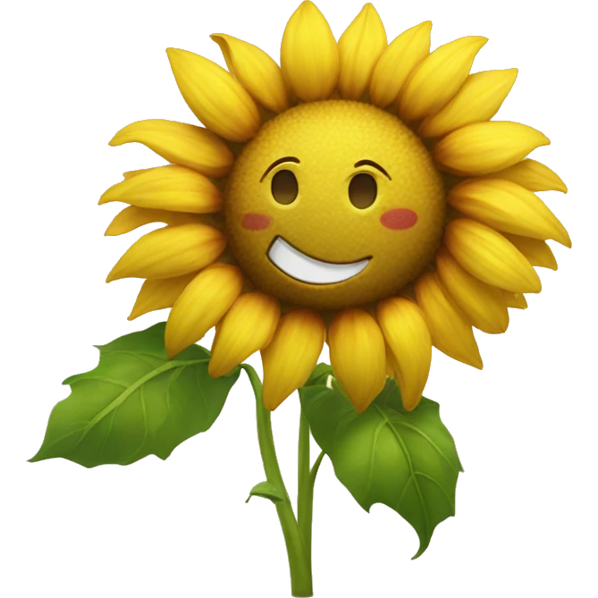 Sunflower with a smile  emoji