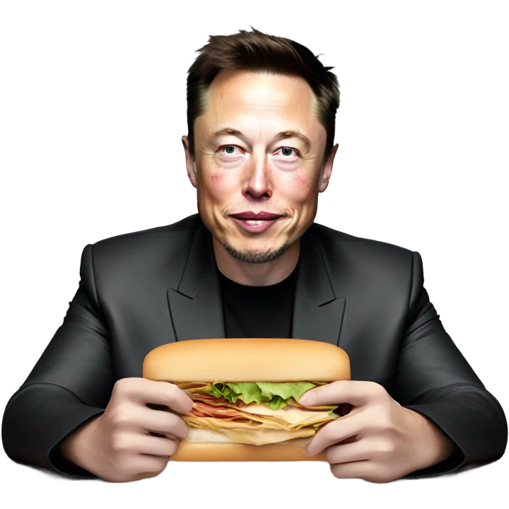 Elon Musk eating a sandwich  emoji