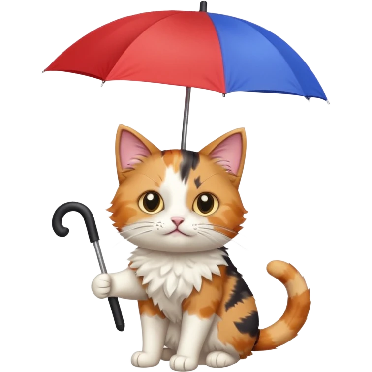 cat holding an umbrella emoji