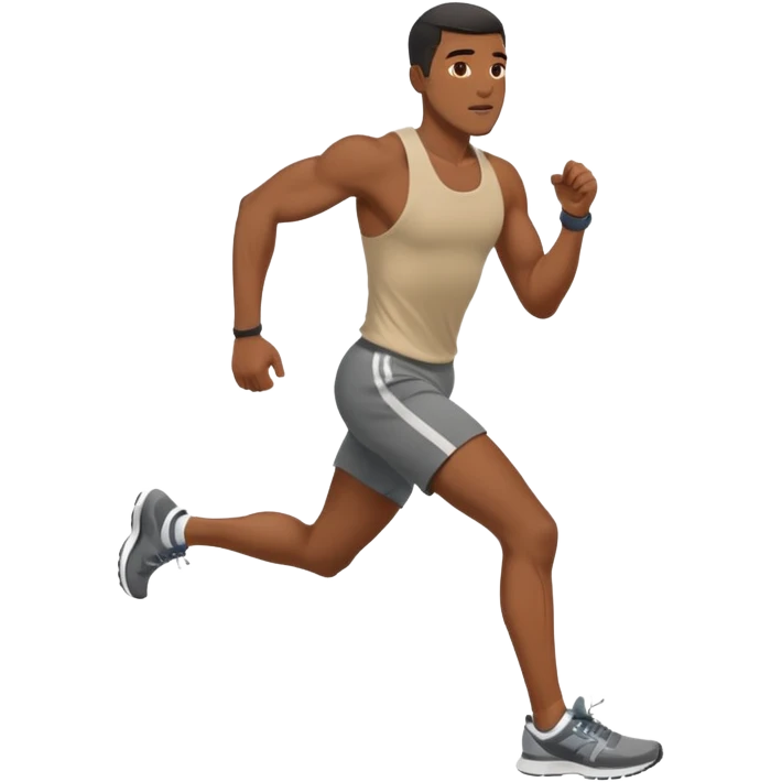 Morning Jogger black man emoji