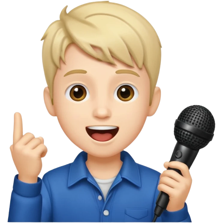 Boy karaoke  emoji