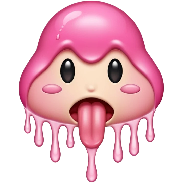 tongue dripping wet 
 emoji