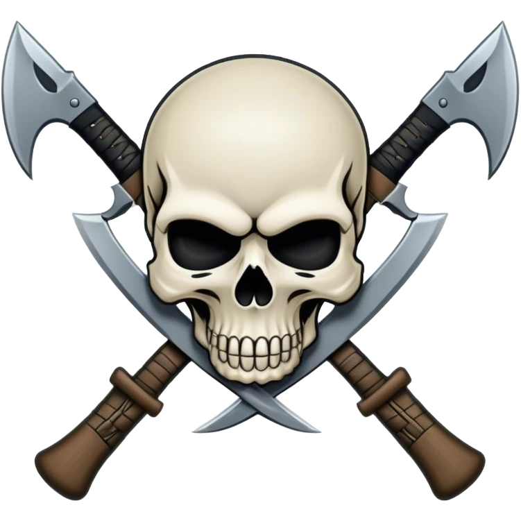 Military patch named Shadow Delta skull and crossed hatchets  emoji