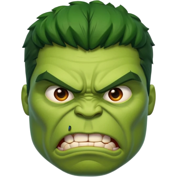 hulk face different character face only front face  emoji