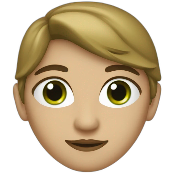 Blanca ojos verdes  emoji